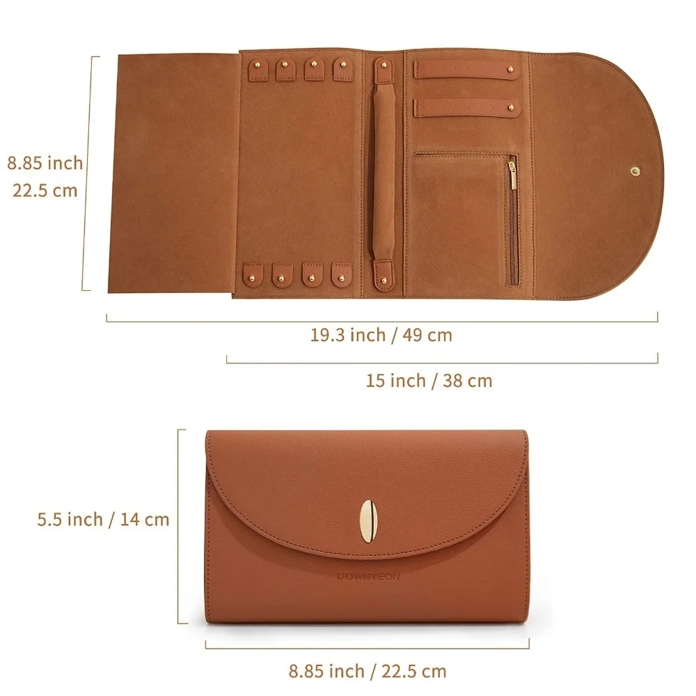 Tan Jewelry Organizer Wallet